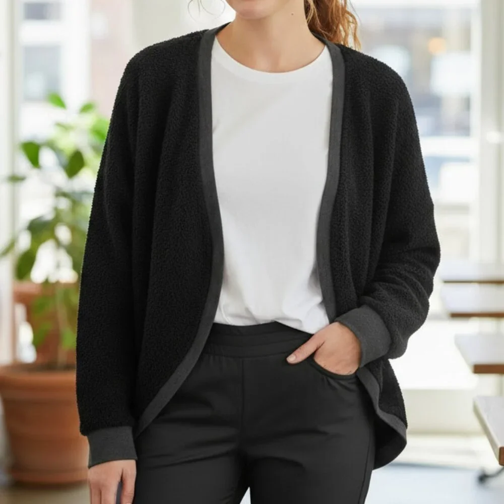 Nation LTD Terry Cocoon Open Cardigan
